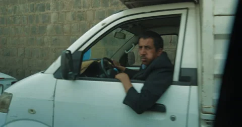 Driving through the streets of old Sana'a, Yemen (4K) Stock Footage 46031755