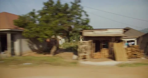 Driving through streets of Uganda Stock Footage 134535652