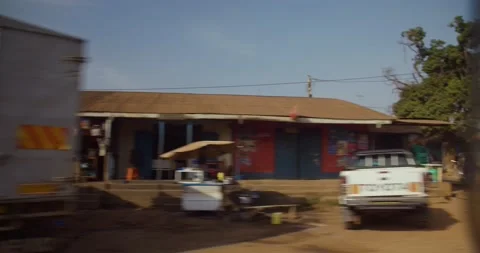 Driving through streets of Uganda Stock Footage