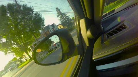 Driving Through The Suburbs Sunset Stock Footage 53496793