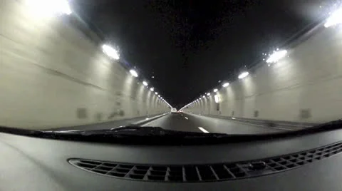 Driving through a Swiss Tunnel Vídeo Stock 24948068