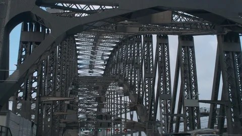Driving Through Sydney Harbour Bridge Stock Footage
