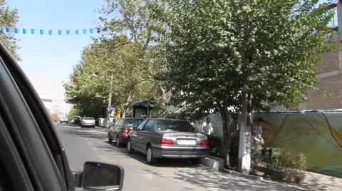 Driving Through Tehran Street 1 Stock Footage