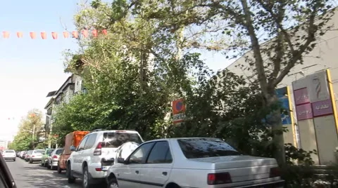 Driving Through Tehran Street 2 Stock-Footage 2735668