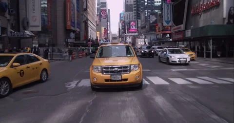 Driving through Times Square in Midtown Manhattan Stock Footage 51241865