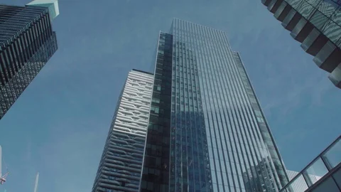 Driving through Toronto Downtown. 4K Business Center. Skyscraper in daylight . Stock Footage 122646234