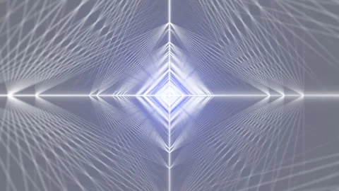 Driving through a triangular oscillating tunnel with light at the end Stock Footage 249657431