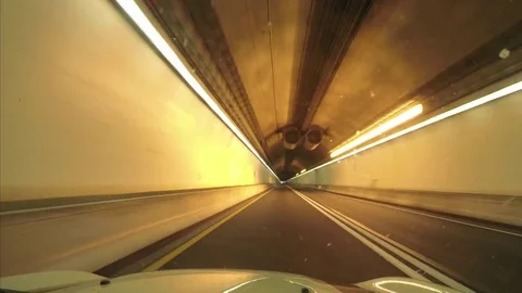 Driving through a tunnel Stock Footage 70727930