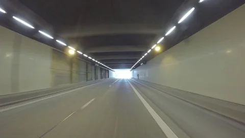 Driving through the tunnel Stock Footage 83499843