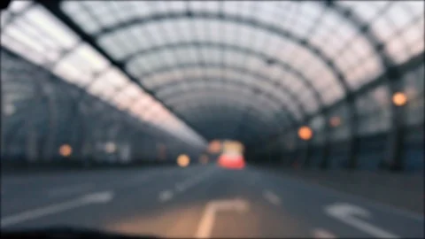 Driving through tunnel Stock Footage 93620404