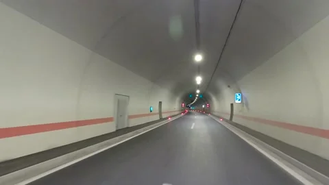 Driving through a tunnel Stock Footage 139113669