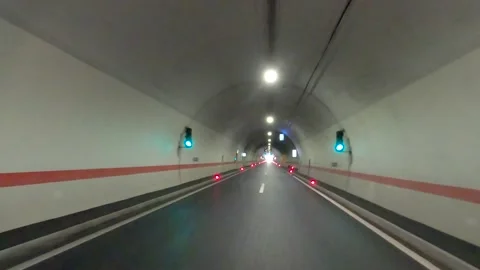 Driving through a tunnel Stock Footage 139114150