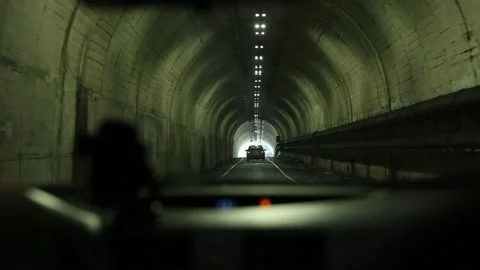 Driving Through a Tunnel Stock Footage 171895245
