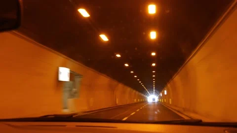 Driving through a tunnel Stock Footage 234718984