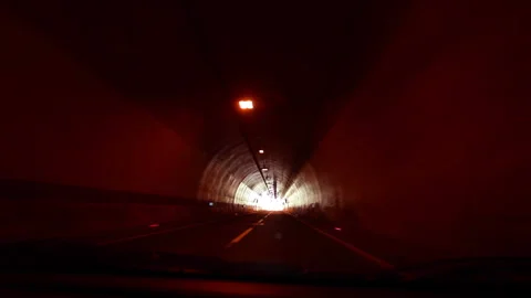 Driving through tunnel Stock Footage 245263838