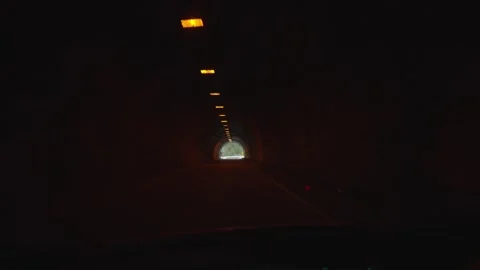 Driving through the tunnel Stock Footage 263850793