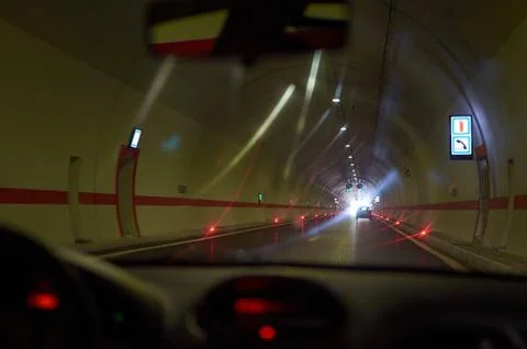 Driving through a tunnel Stock Photos