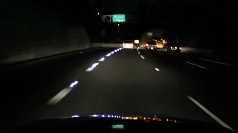 Driving Through Tunnels Stock Footage 758734