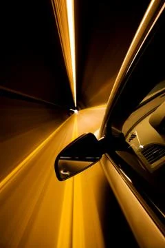 Driving through tunner Stock Photos