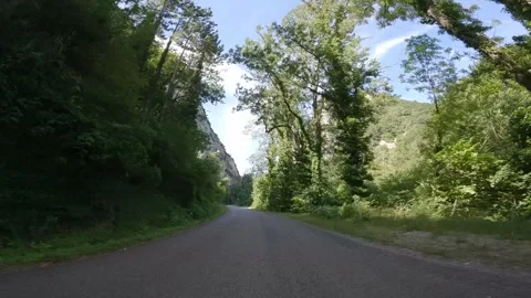 Driving through a typical landscape of Provence, France. Driver's view. Video stock 301825309