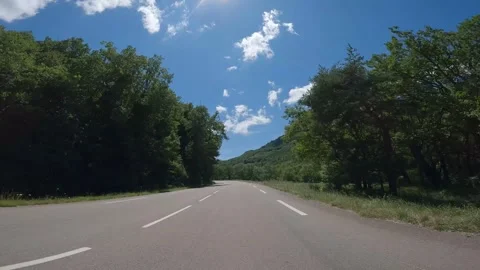 Driving through a typical landscape of Provence, France. Driver's view. Stock Footage 301890906