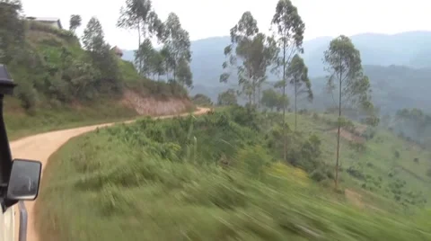 Driving Through Uganda Near Bwindi Impenetrable National Park 스톡 동영상 49097110