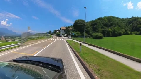 Driving through Val di Fassa - Italy Stock Footage 290132063