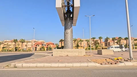 Driving Through Vibrant Streets New Cairo Showing Modern Buildings Traffic And Stock Footage 329818665