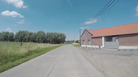 Driving through the village Stock Footage 83499884
