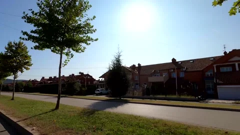 Driving through the village Stock Footage 143187923