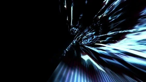 Driving through virtual tunnel 库存影片 77349526