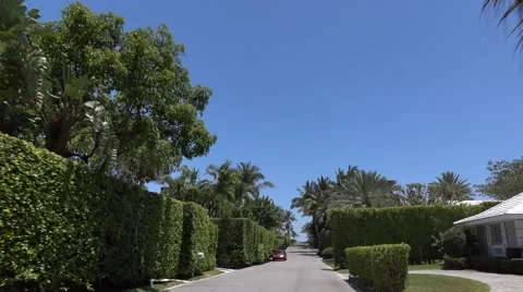 Driving through West Palm Beach. Filming with stabilized camera Stock Footage 63388909