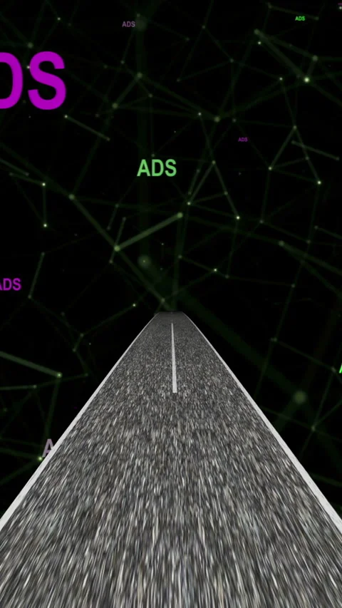 Driving through the world of adds vertical video Video stock 260354390