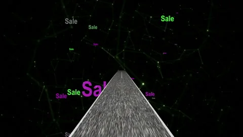 Driving through the world of sales on web Video stock 155998878