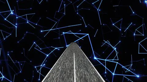 Driving through the world of  Technology Science And Engineering Stock Illustration