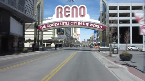 Driving thru Reno Nevada Stock Footage 25849797