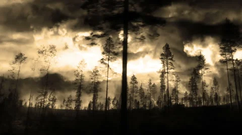 Driving time-lapse and lightning storm Video stock 61027738