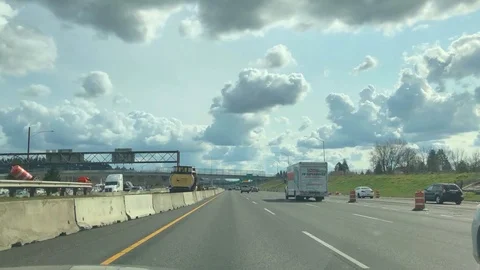 Driving Time Lapse. Driving on a typical three lane freeway on a beautiful day Stock Footage 112635912
