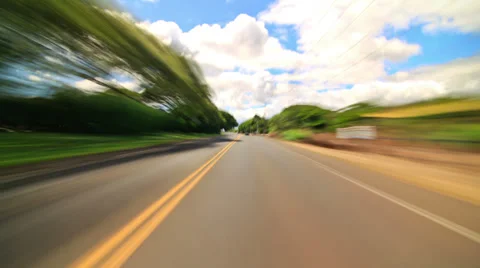 Driving Time Lapse In Kauai Stock Footage 31985153