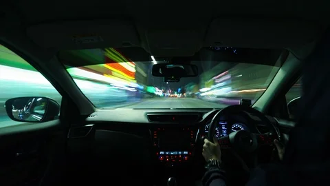 Driving time lapse at night Video stock 120232640