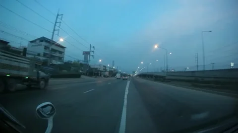 Driving time lapse through Rajaburi, Thailand Stock Footage 62865979
