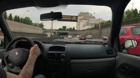 Driving timelapse from car interior Stock Footage 11136638