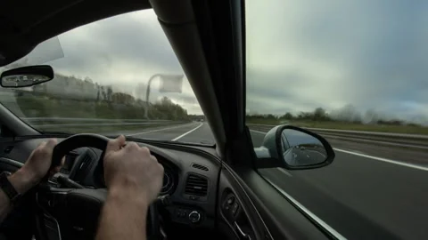 Driving timelapse drivers view with stee... | Stock Video | Pond5