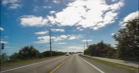 Driving timelapse on Highway 1 on the Keys - Florida Stock-Footage 106668612