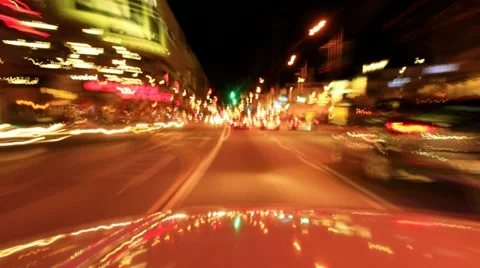 Driving Timelapse Night 01 Los Angeles Stock Footage