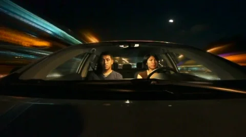 Driving timelapse at night Stock Footage 493693