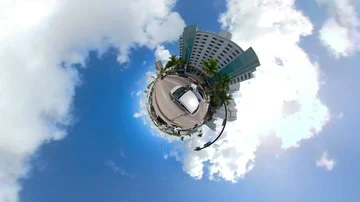 Driving on a tiny planet Miami Beach FL Video stock 85770762