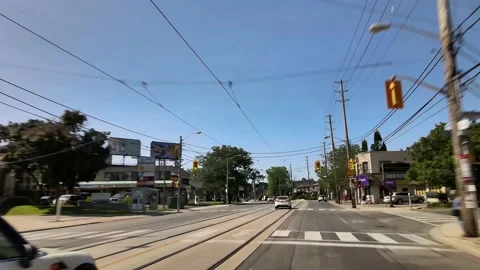 DRIVING IN TORONTO ON A HOT SUMMER DAY Stock Footage