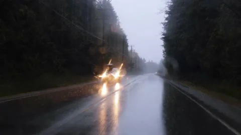 Driving In Torrential Rain Video stock 167384932
