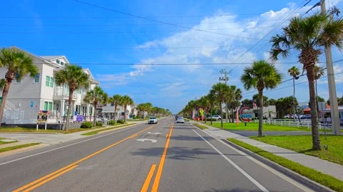 Driving tour Driving on A1A Beach Blvd St Augustine Beach Florida 2026 Vídeo Stock 337917725